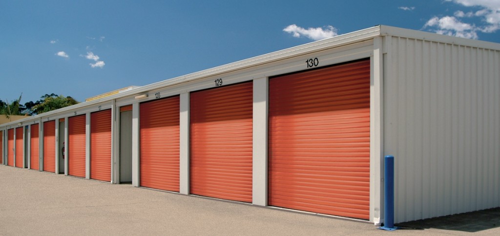 lined up garages serving the purpose of a storage facility