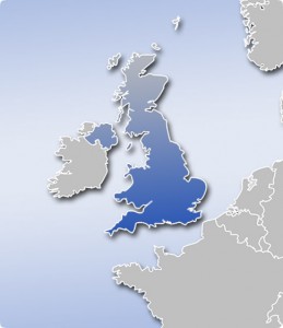 map image showing the borders of the UK